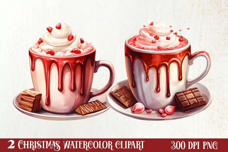 Christmas Hot Cocoa Sublimation Clipart, Christmas PNG