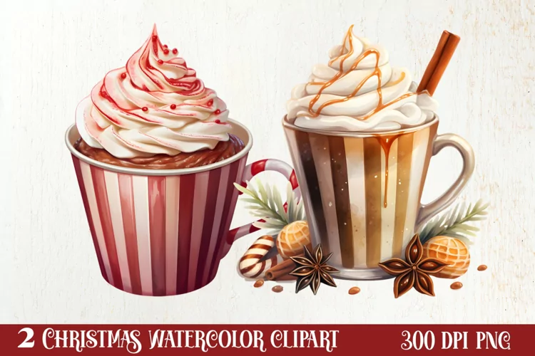 Christmas Hot Cocoa Sublimation Clipart, Christmas PNG
