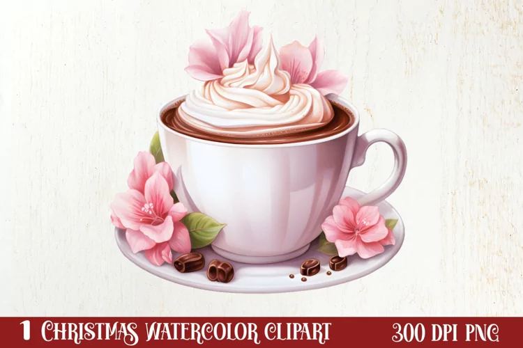 Christmas Hot Cocoa Sublimation Clipart, Christmas PNG