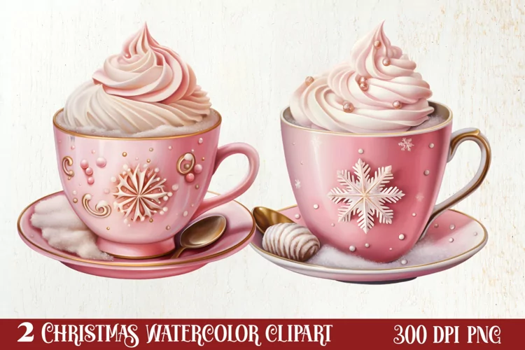 Christmas Hot Cocoa Sublimation Clipart, Christmas PNG