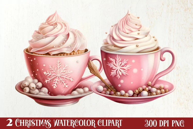 Christmas Hot Cocoa Sublimation Clipart, Christmas PNG