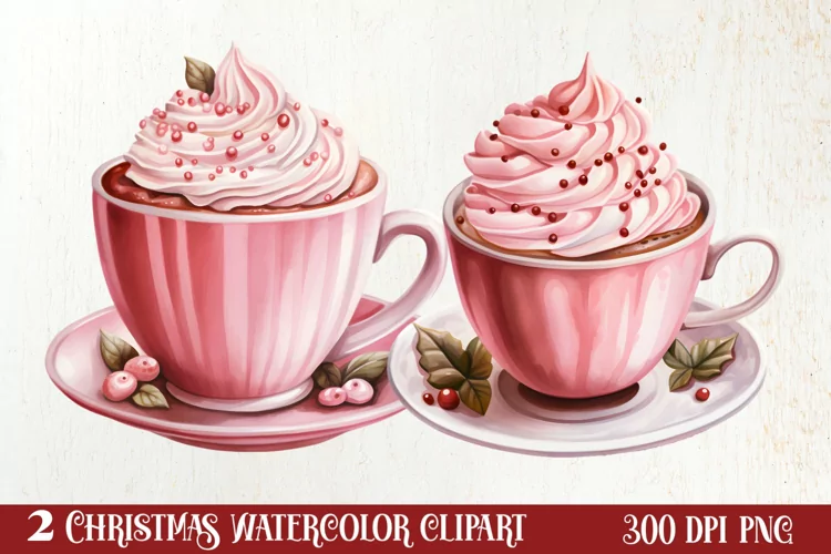 Christmas Hot Cocoa Sublimation Clipart, Christmas PNG
