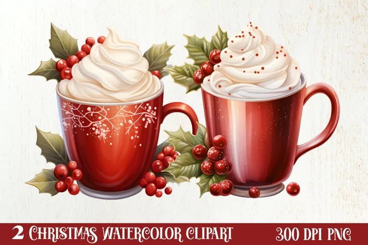 Christmas Hot Cocoa Sublimation Clipart, Christmas PNG