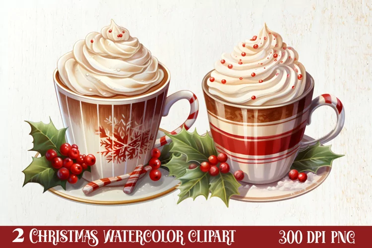 Christmas Hot Cocoa Sublimation Clipart, Christmas PNG