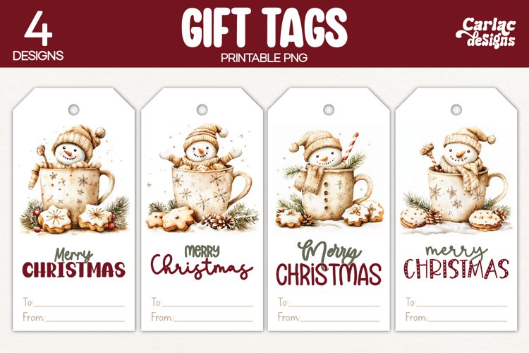 christmas hot drink gift tags