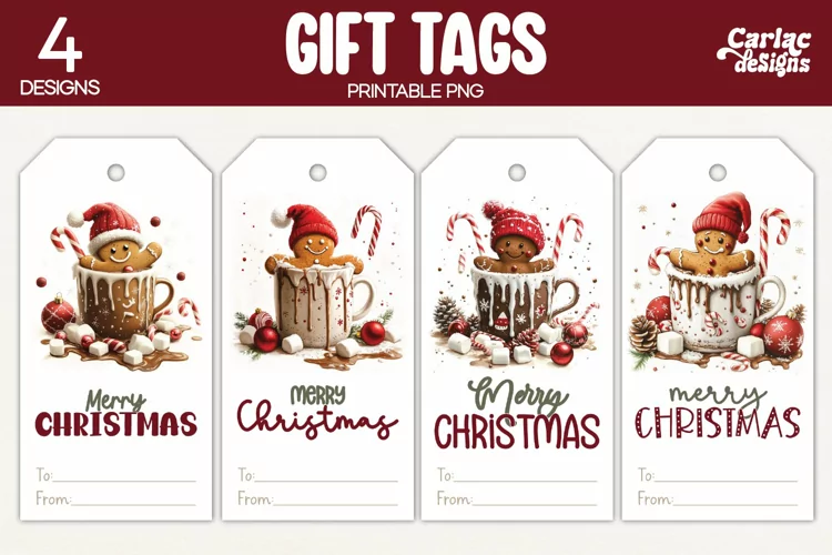 Christmas Gift Tags, Merry Christmas Printable Tags