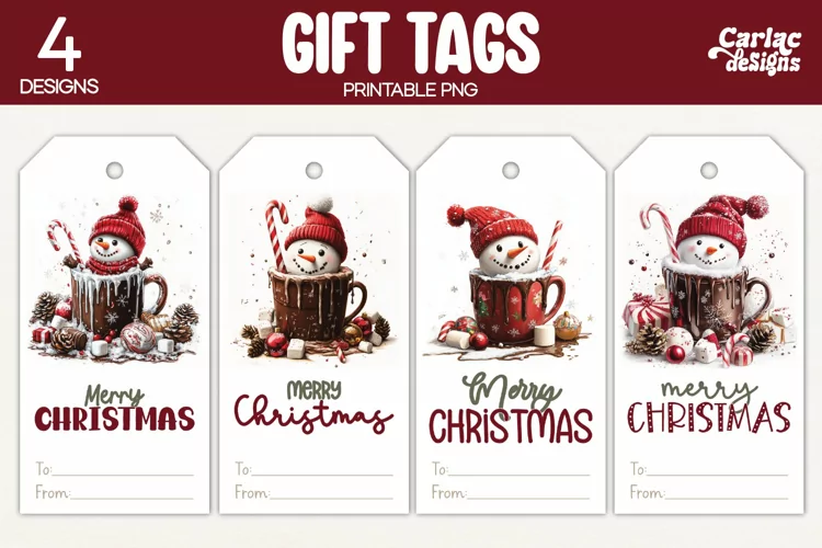 Christmas Gift Tags, Merry Christmas Printable Tags