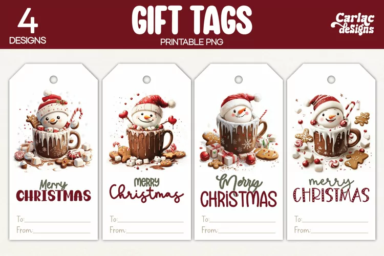Christmas Gift Tags, Merry Christmas Printable Tags