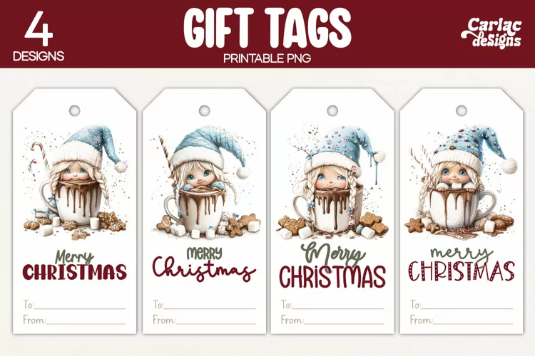 Christmas Gift Tags, Merry Christmas Printable Tags