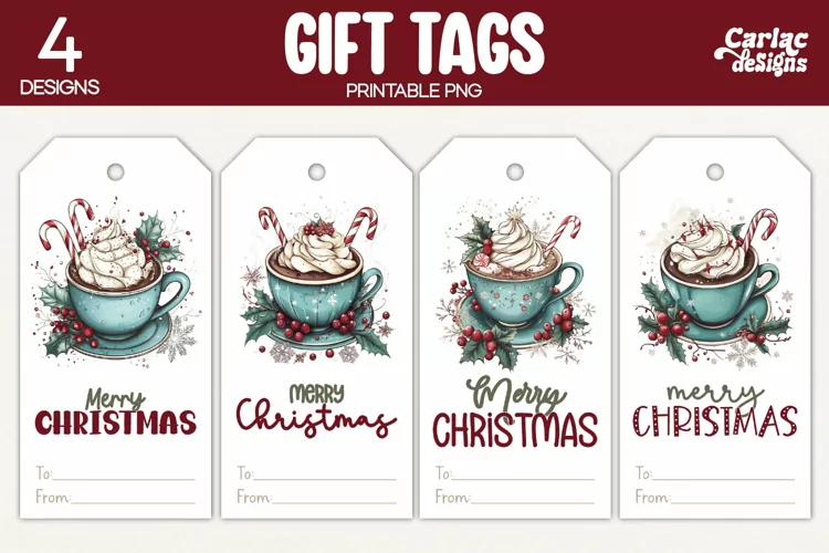 Christmas Gift Tags, Merry Christmas Printable Tags