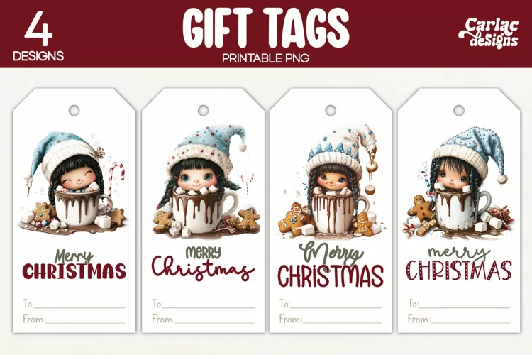 Christmas Gift Tags, Merry Christmas Printable Tags