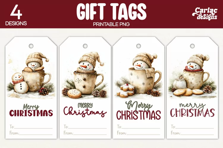 Christmas Gift Tags, Merry Christmas Printable Tags