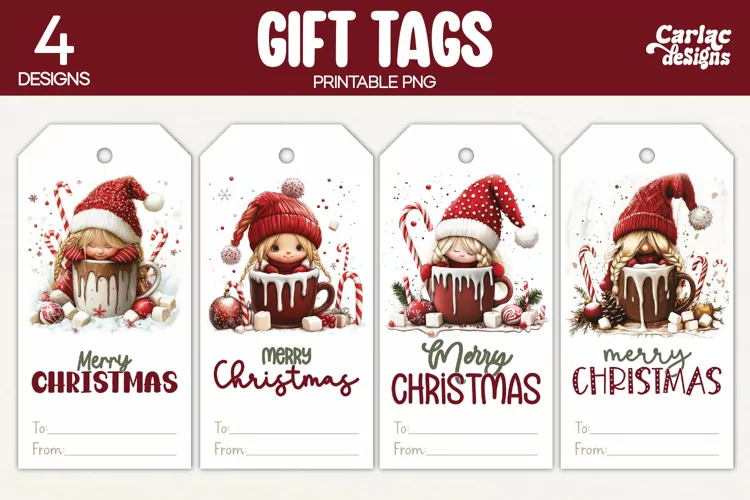 Christmas Gift Tags, Merry Christmas Printable Tags