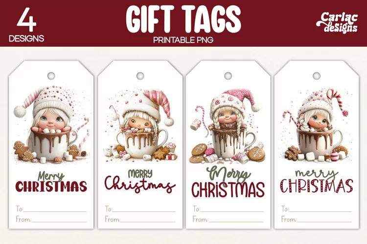 Christmas Gift Tags, Merry Christmas Printable Tags