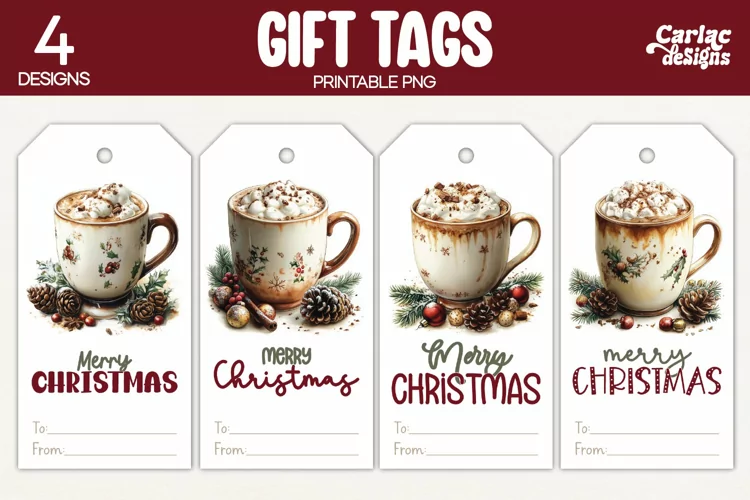 Christmas Gift Tags, Merry Christmas Printable Tags