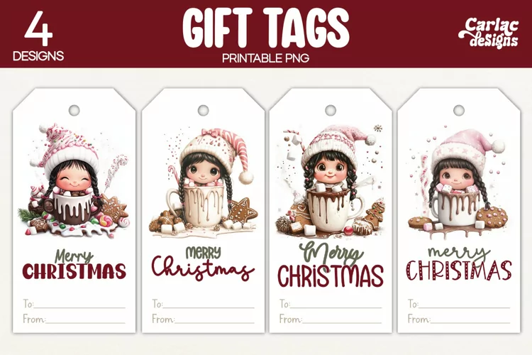 Christmas Gift Tags, Merry Christmas Printable Tags