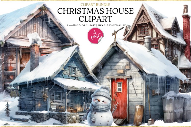 Christmas House Clipart Image 11