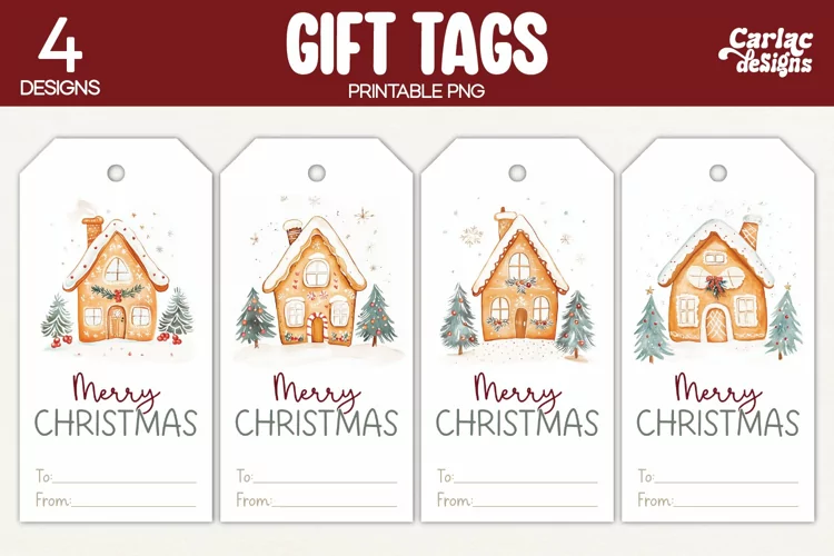 Christmas Gift Tags, Merry Christmas Printable Tags