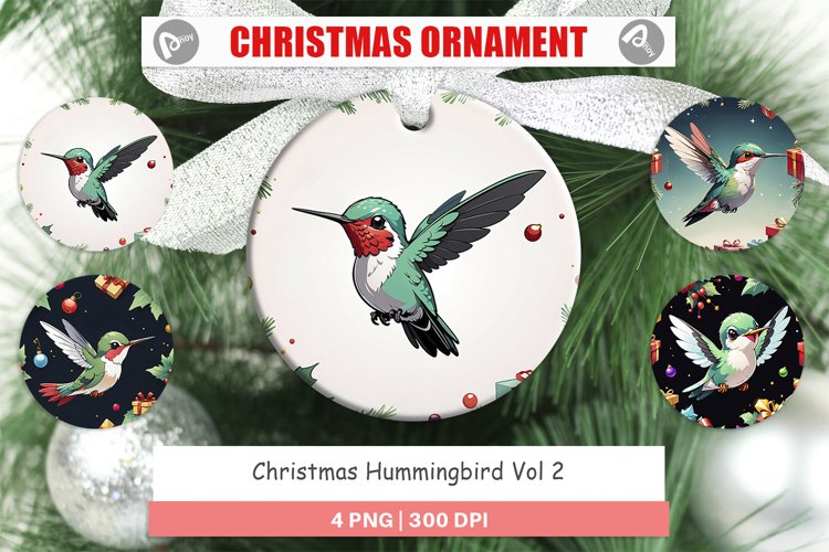 Christmas Ornaments Cartoon Christmas Hummingbird