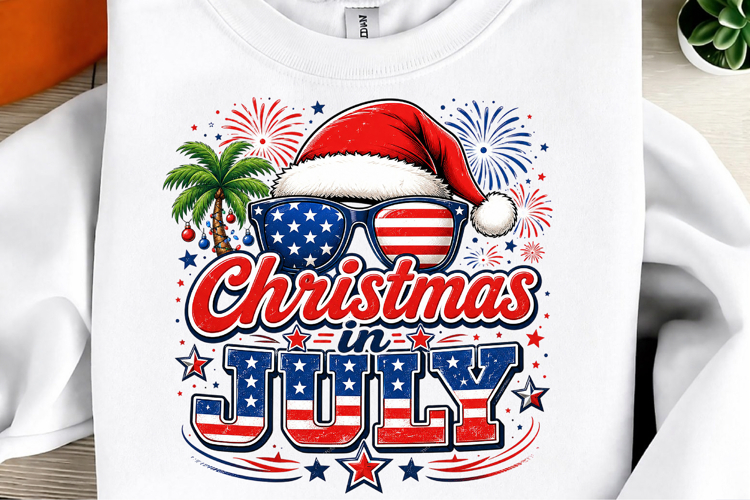 Christmas In July Sublimation PNG