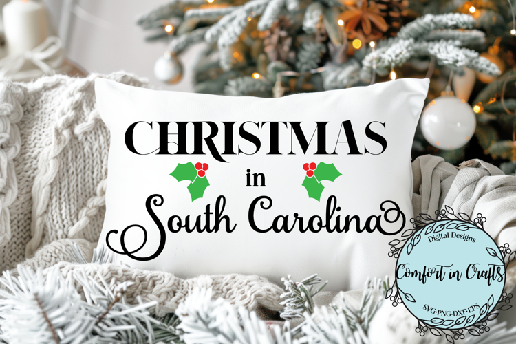 Christmas in South Carolina SVG and Sublimation design