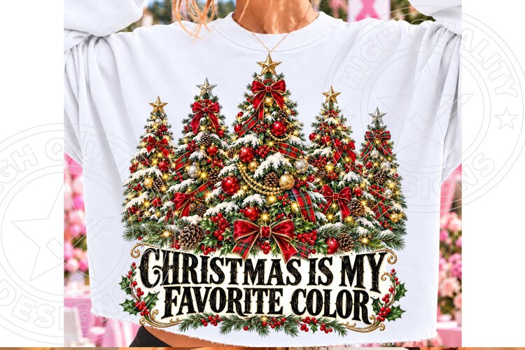 Christmas Is My Favorite Color PNG example image 1
