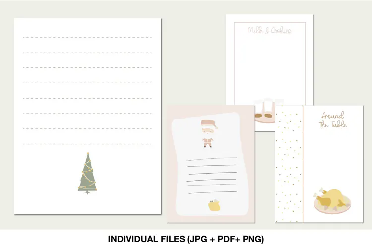 Christmas Journaling Cards 3x4 Printable Designs