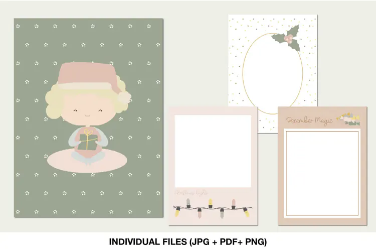 Christmas Journaling Cards 3x4 Printable