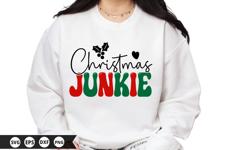 Christmas Junkie - Funny Christmas SVG Design
