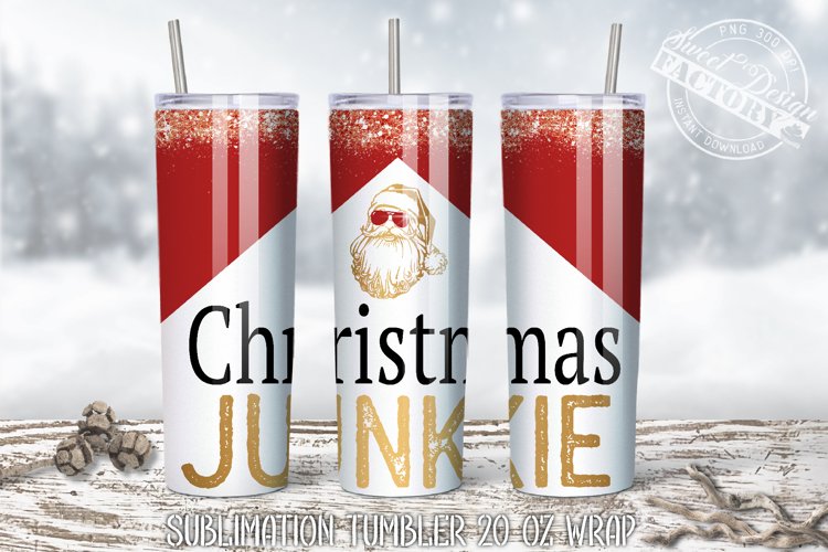 Christmas junkie Tumbler PNG, Christmas lover tumbler
