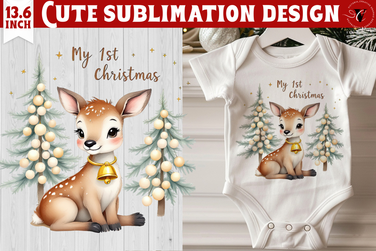 My first Christmas | Cute Christmas animal sublimation
