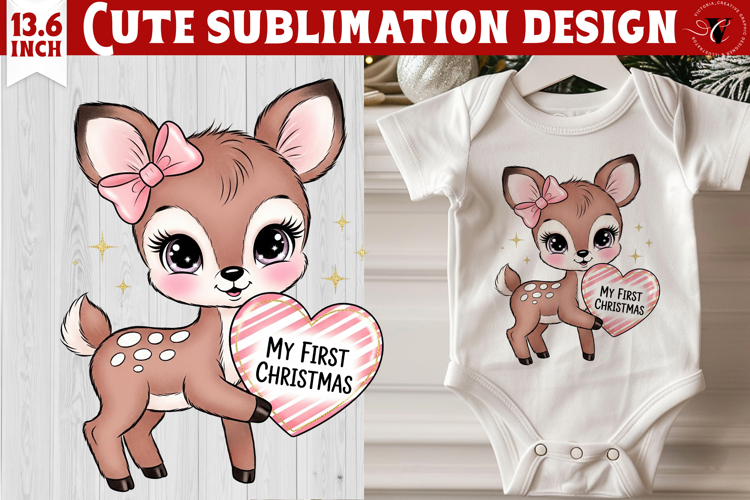 Cute Reindeer Clipart Image 12