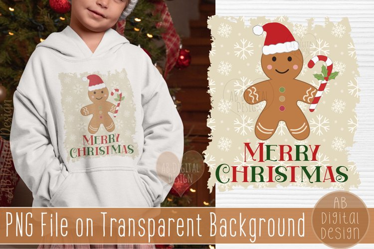 Christmas Sublimation Design | Gingerbread Man example image 1