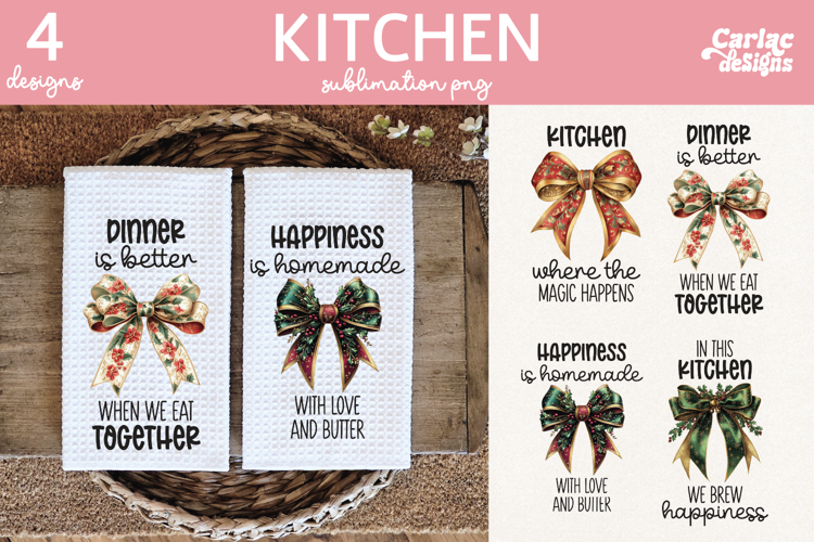 Christmas Kitchen Towel Sublimation