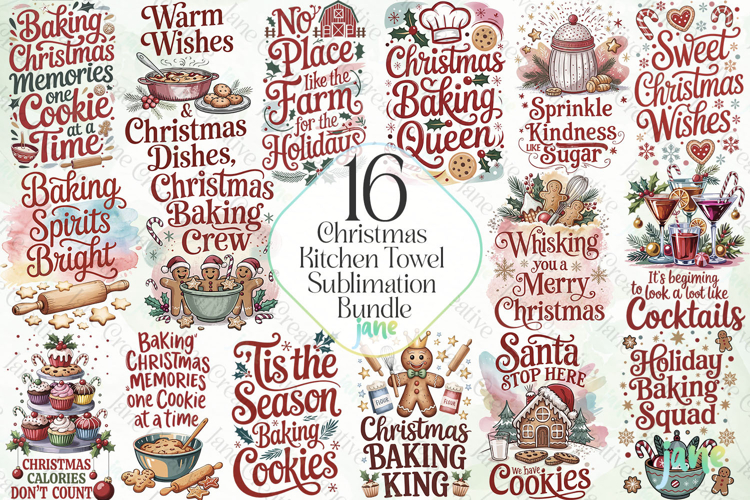 Christmas Kitchen Towel Sublimation