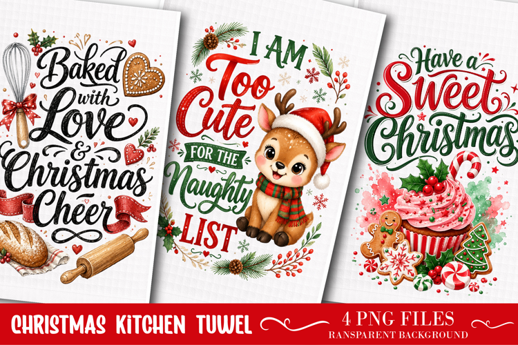 Christmas Kitchen Towel Sublimation Designs,Trending Design