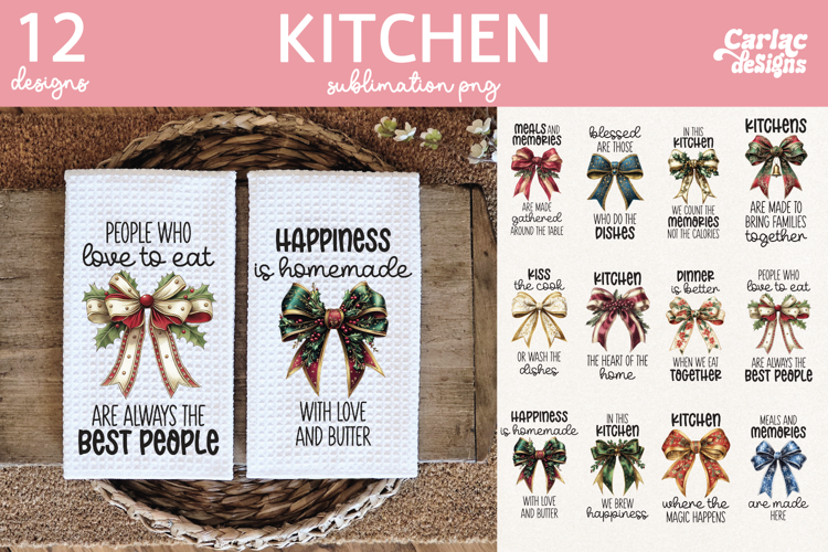 Christmas Kitchen Towel Sublimation