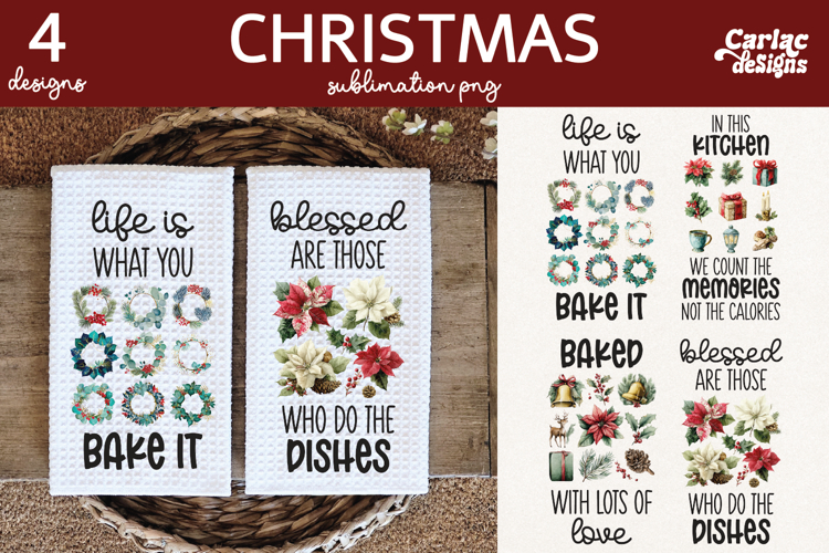 Christmas Kitchen Towel Sublimation Mini Bundle