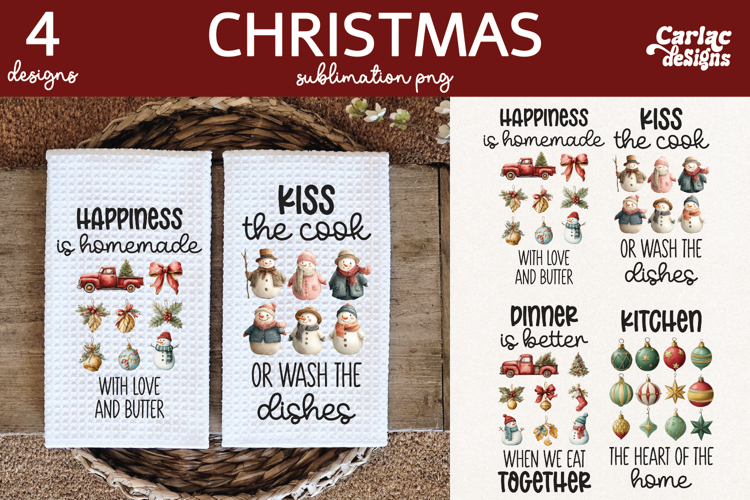 Christmas Kitchen Towel Sublimation Mini Bundle