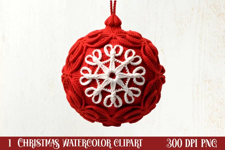 Christmas Knitting Clipart Sublimation, Christmas Clipart