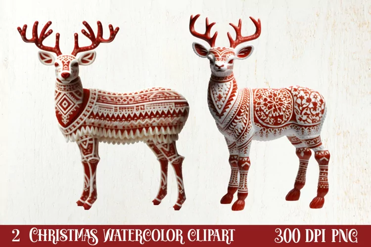 Christmas Knitting Clipart Sublimation, Christmas Clipart