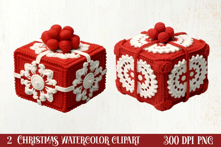 Christmas Knitting Clipart Sublimation, Christmas Clipart