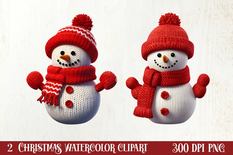 Christmas Knitting Clipart Sublimation, Christmas Clipart