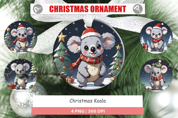 Christmas Ornaments Cartoon Christmas Koala