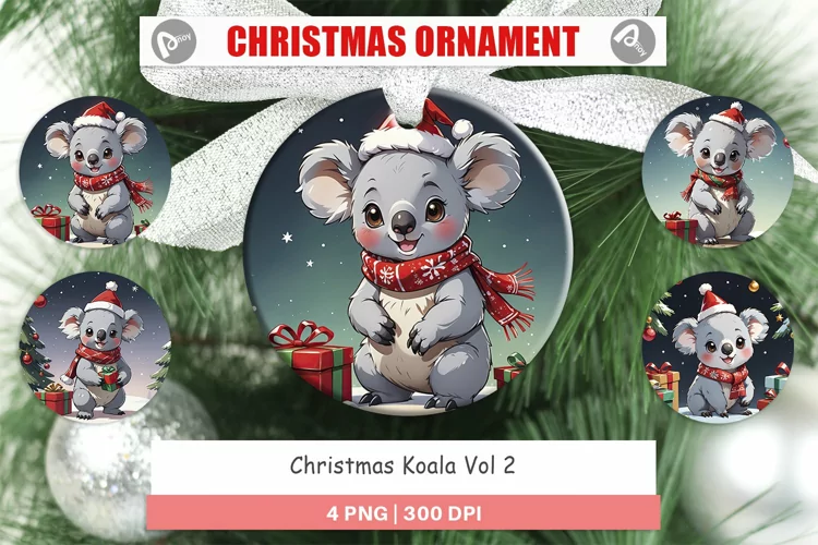 Christmas Ornaments Cartoon Christmas Koala
