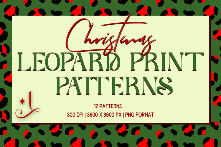 Christmas Leopard Print Patterns