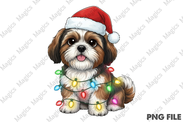 Christmas Lights   Dog PNG