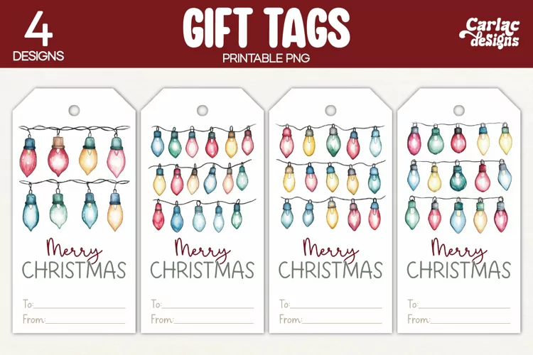 Christmas Gift Tags, Merry Christmas Printable Tags