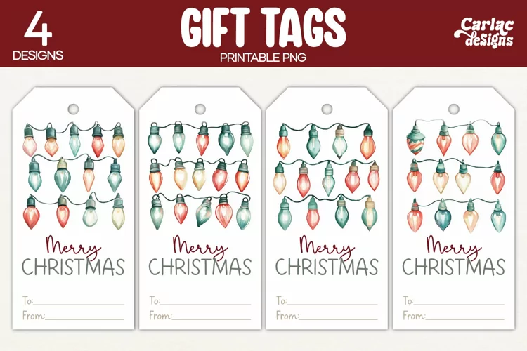 Christmas Gift Tags, Merry Christmas Printable Tags