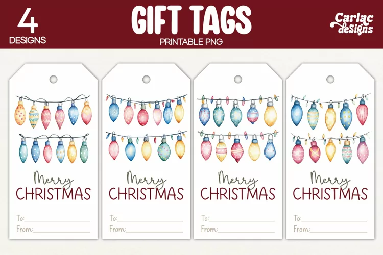 Christmas Gift Tags, Merry Christmas Printable Tags